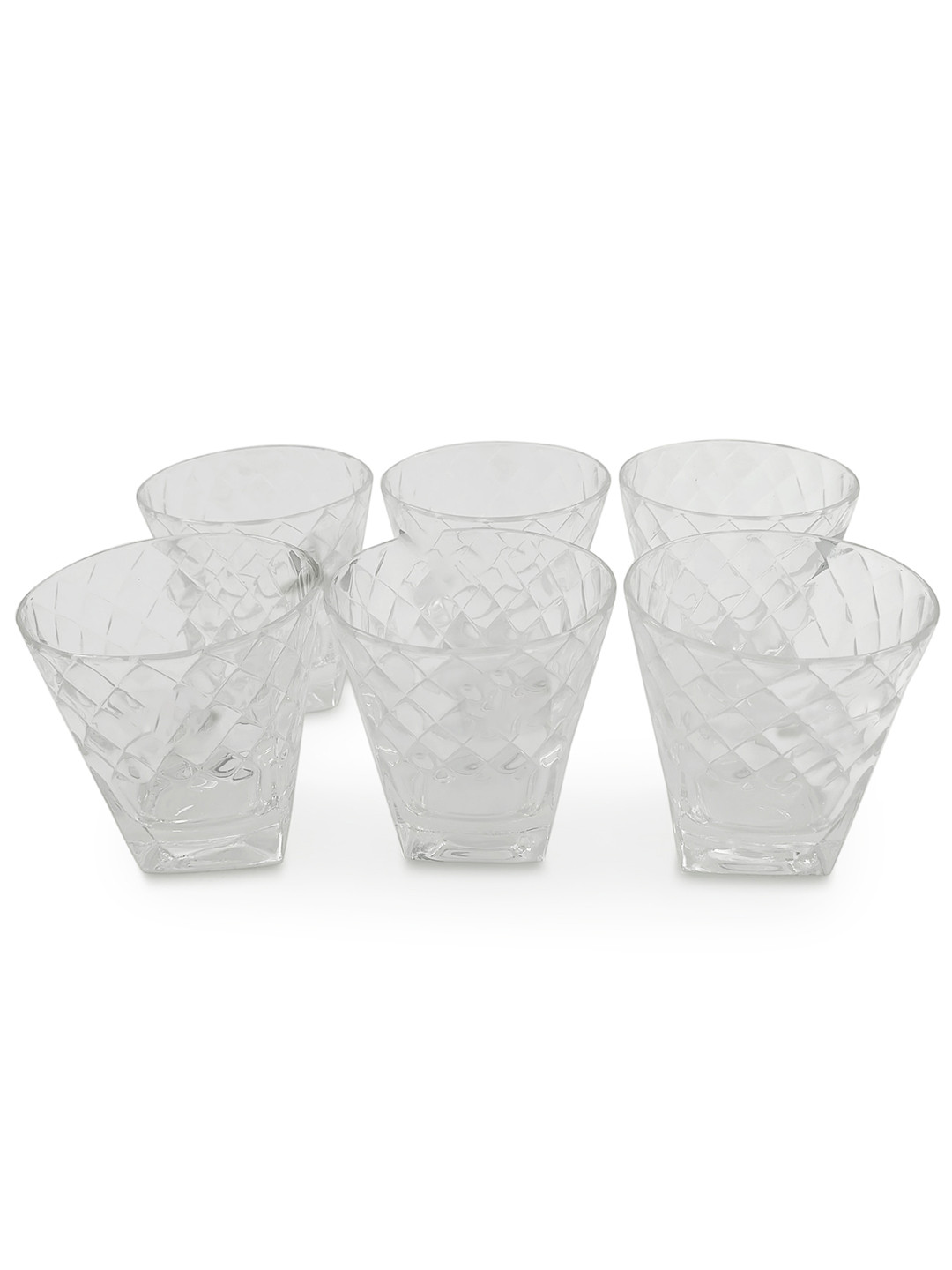 VIDIVI Transparent 6 Pieces Dishwasher and Microwave Safe Water Glasses