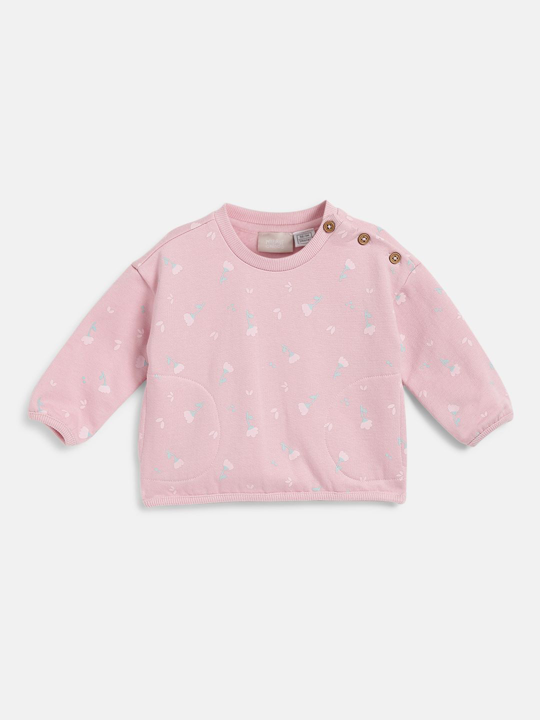 Chicco Girls Floral Printed Long Sleeves Round Neck Sweatshirt