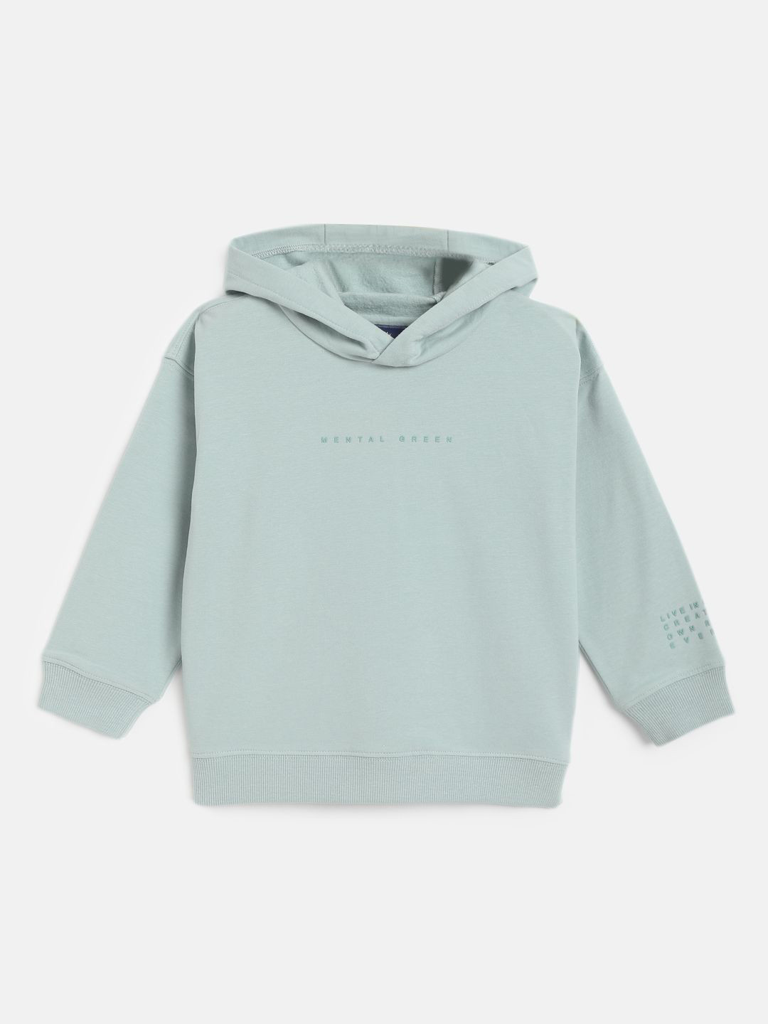 Chicco Unisex Kids Typography Printed Long Sleeves Hooded Sweatshirt