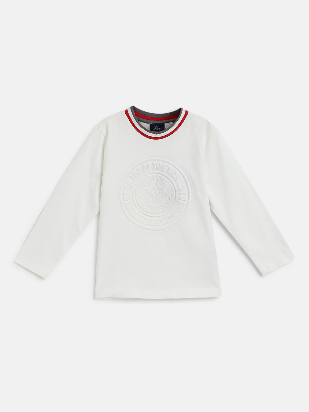 Chicco Boy Solid Typography Round Neck T-shirt