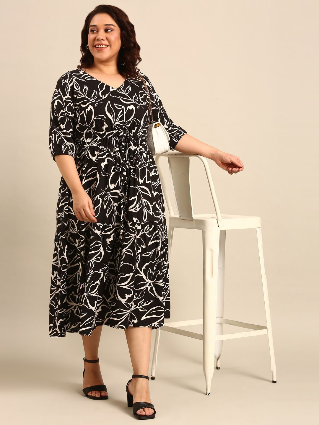 The Pink Moon Women A-Line Midi Dress