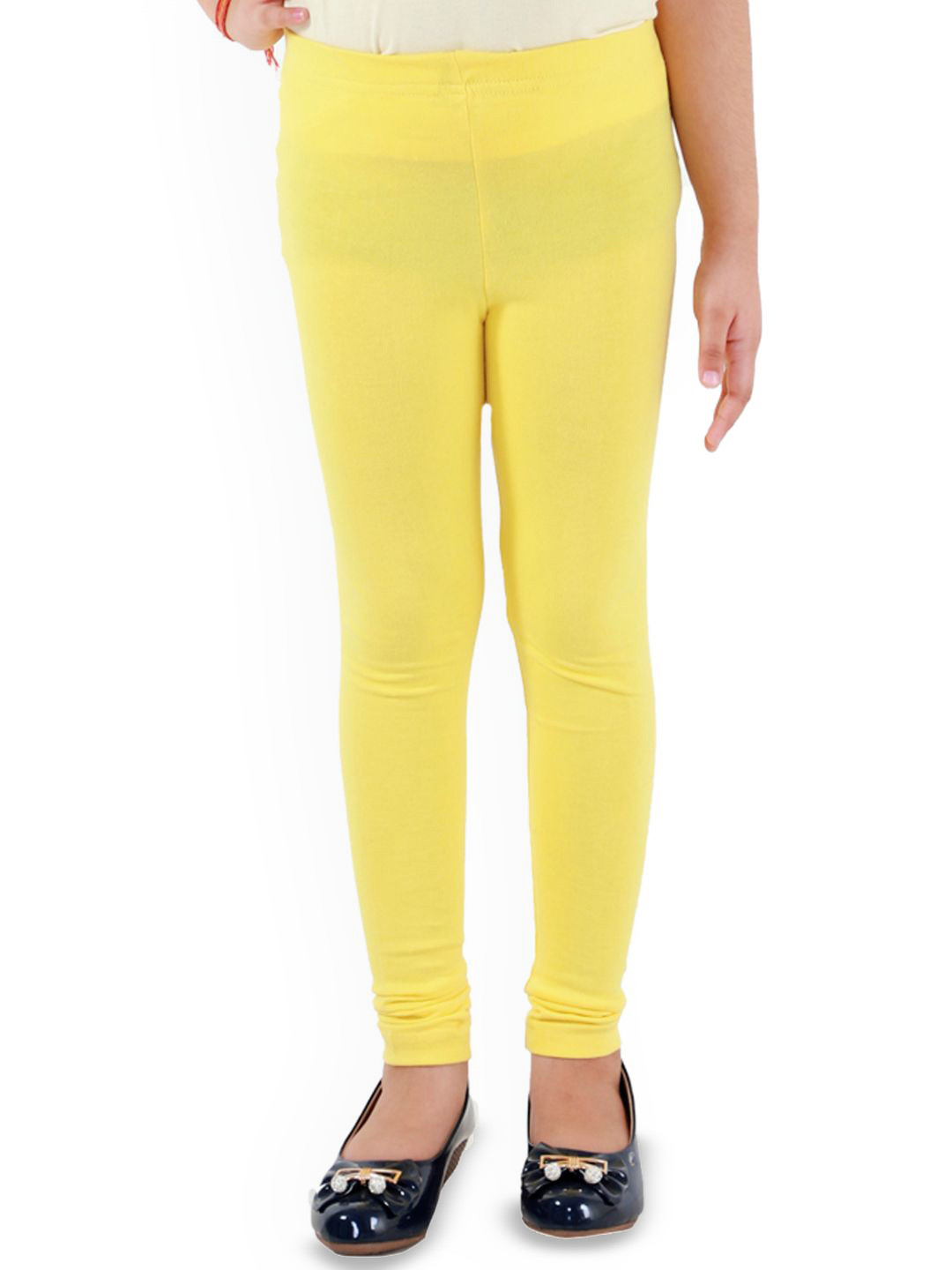 Kids Cave Girls Cotton Churidhar-Length Leggings