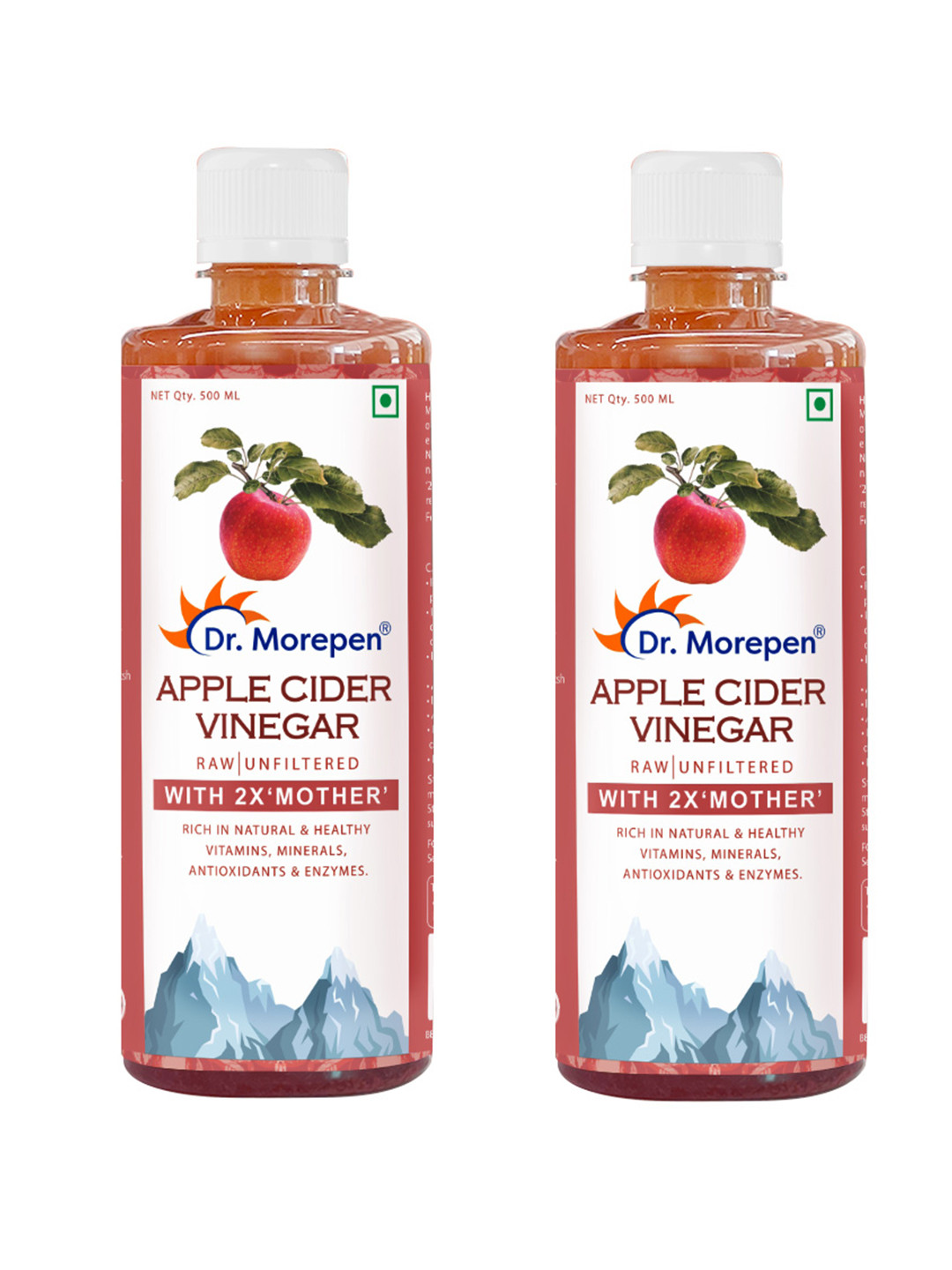 Dr. Morepen Apple Cider Vinegar With 2x Mother - Buy 1 Get 1 - 1L