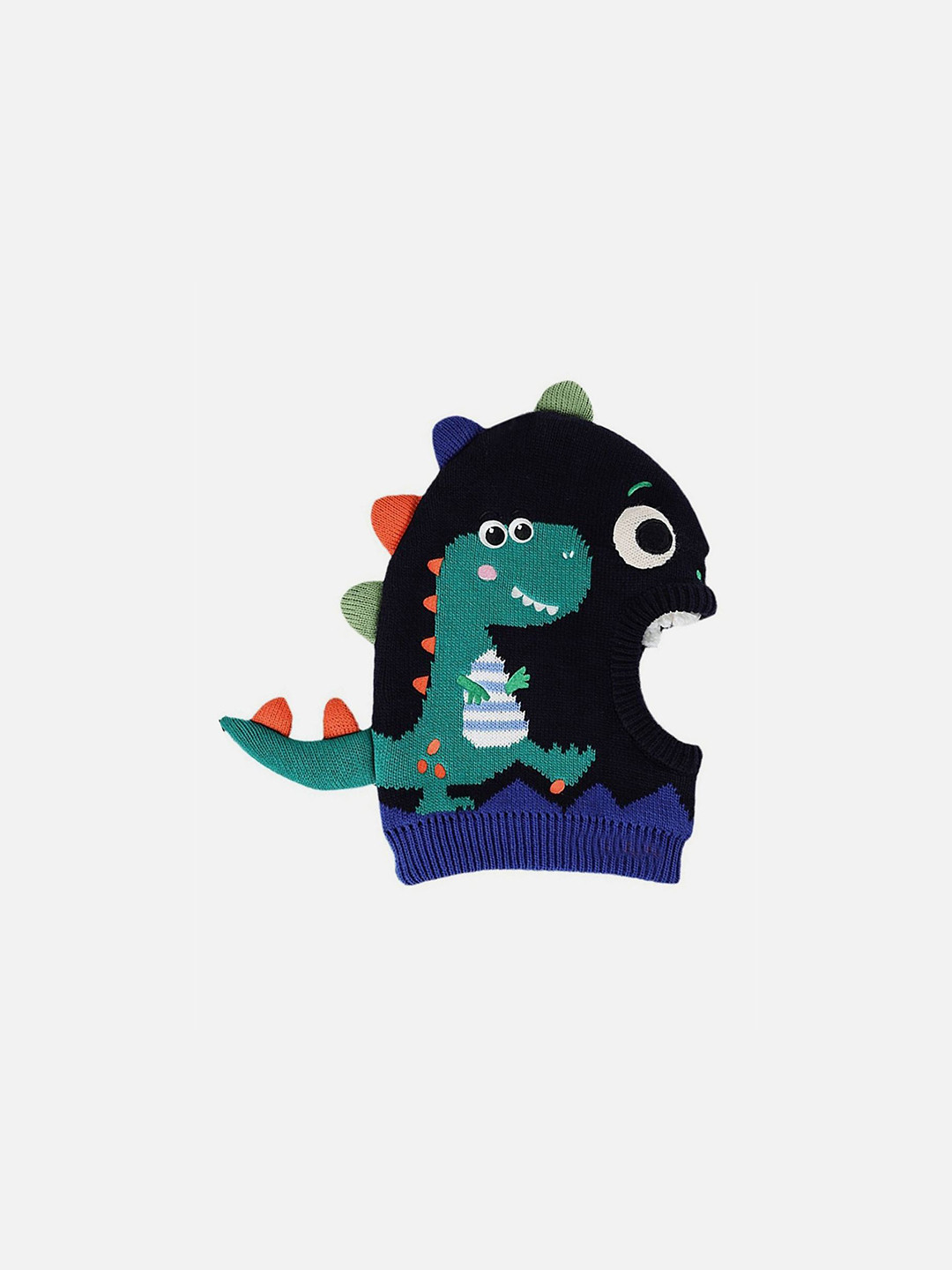 Little Surprise Box LLP Unisex Kids Dino Theme Woollen Beanie