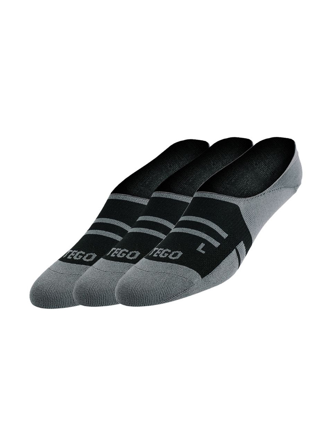TEGO Pack Of 3 Patterned Shoe Liners Socks