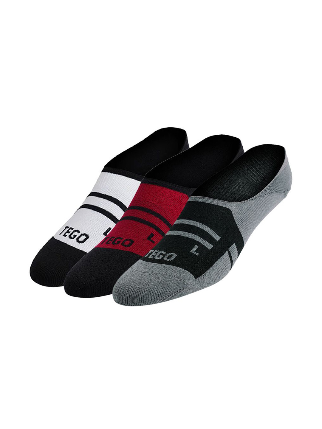 TEGO Pack Of 3 Printed Shoe-Liner Socks