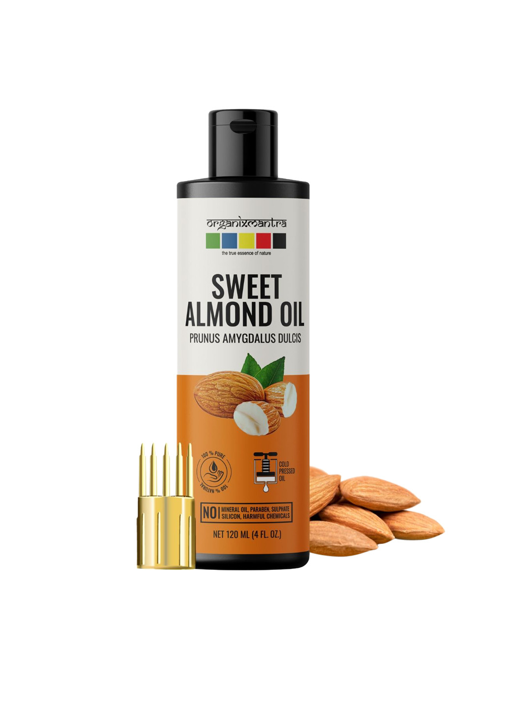 Organix Mantra Cold Pressed Organic Sweet Almond Oil - 120ml