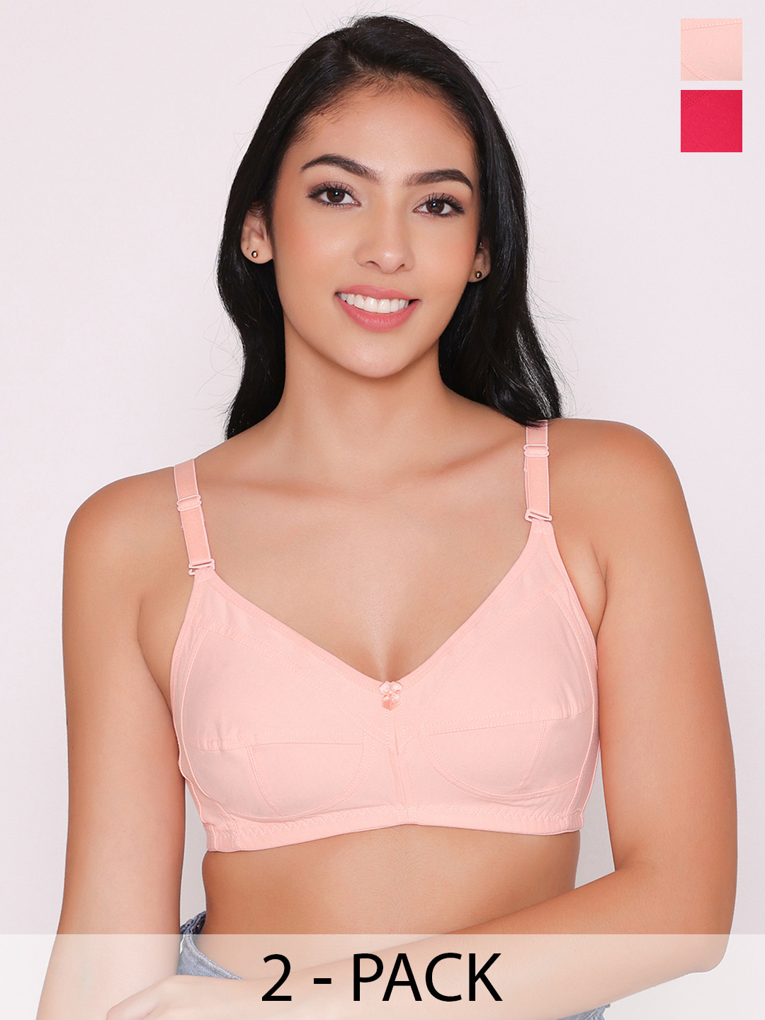 INKURV Full Coverage Bra Elsa_Combo 2-Peach