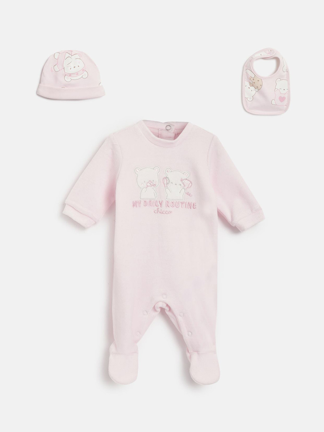 Chicco Infants Pack Of 3 Printed Baby Apparel Gift Set