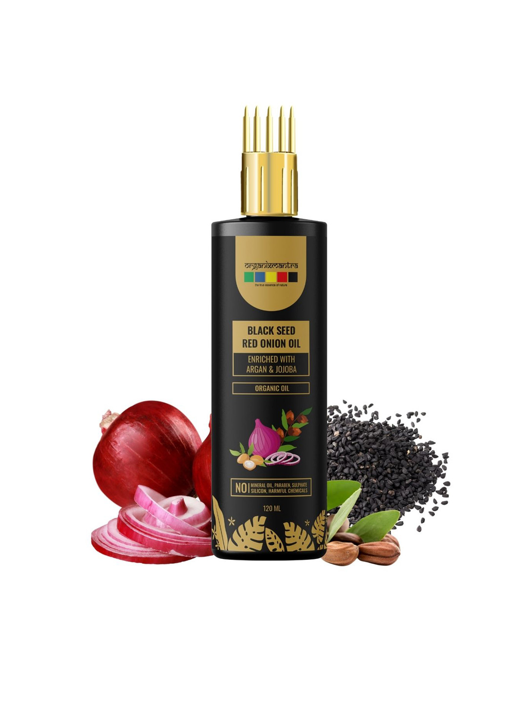 Organix Mantra Black Seed Red Onion Oil With Argan & Jojoba - 120ml
