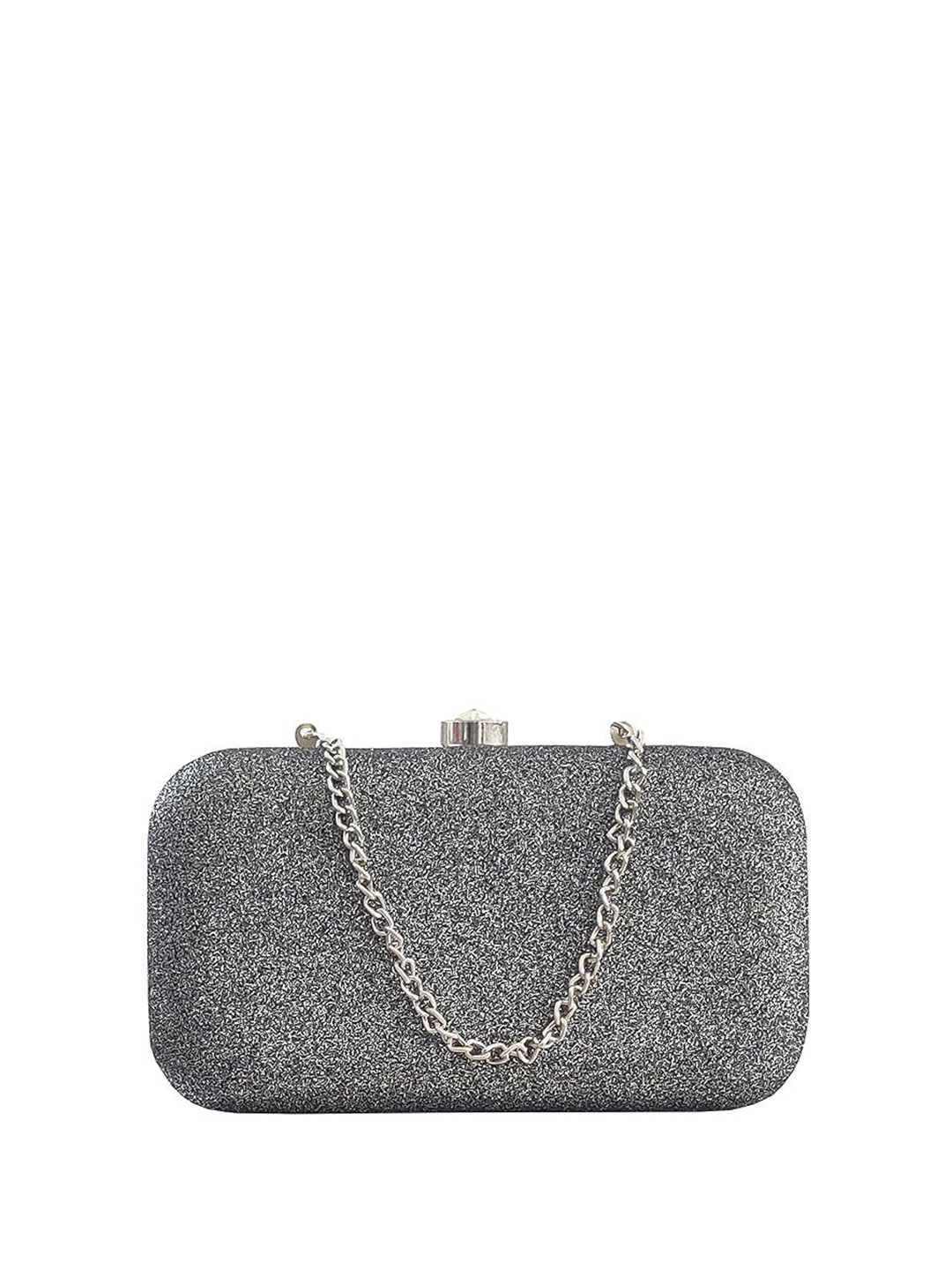 FRINGES Embellished Glitter Sequinned Box Clutch