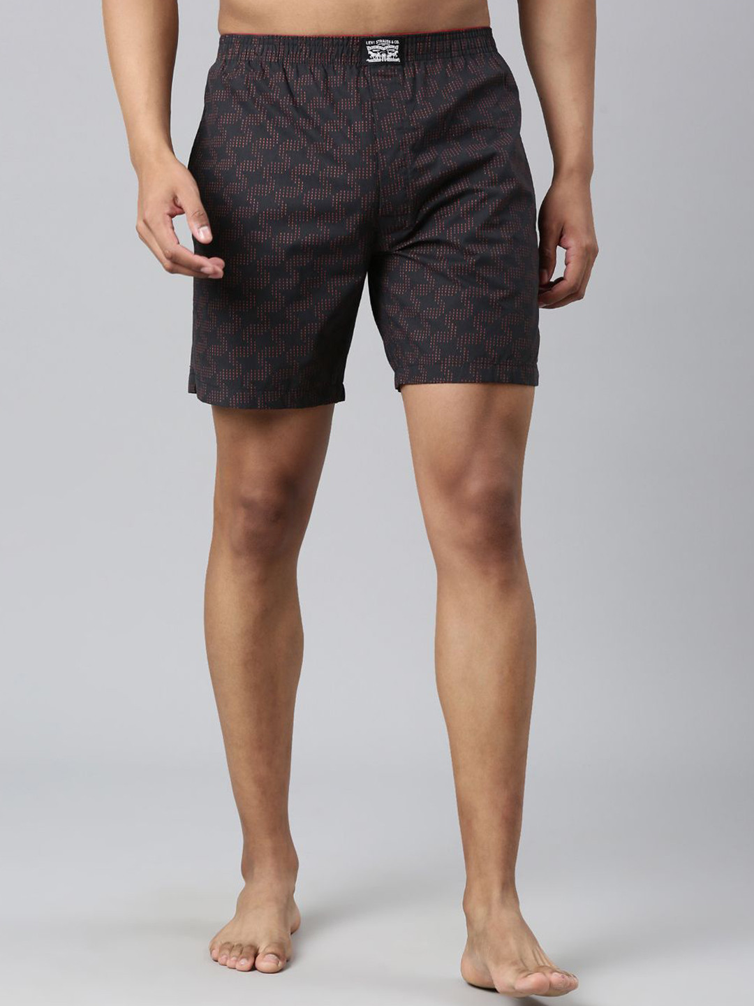 Levis Men Printed Cotton Woven Soft  Boxer Shorts with Side Pocket