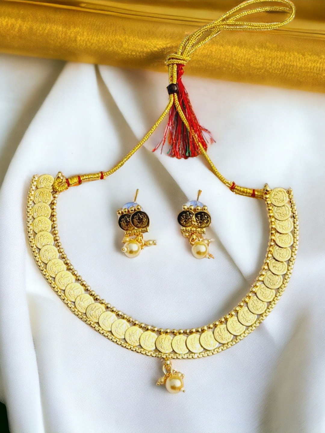 The Pari Gold-Plated Temple Jewellery Set