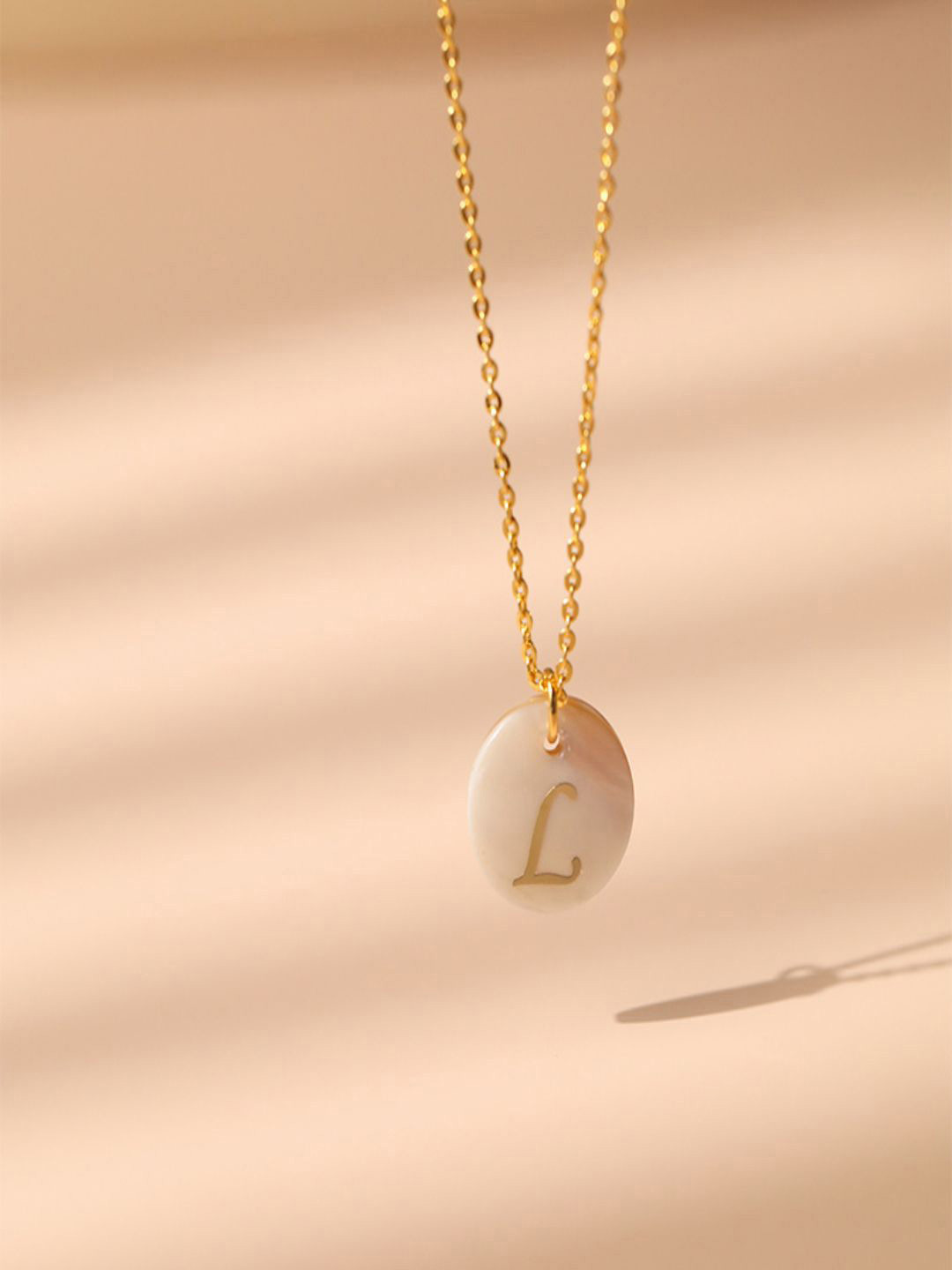 AQUASTREET 18K Gold-Plated Waterproof Antitarnish Letter L Initial Pendant Necklace