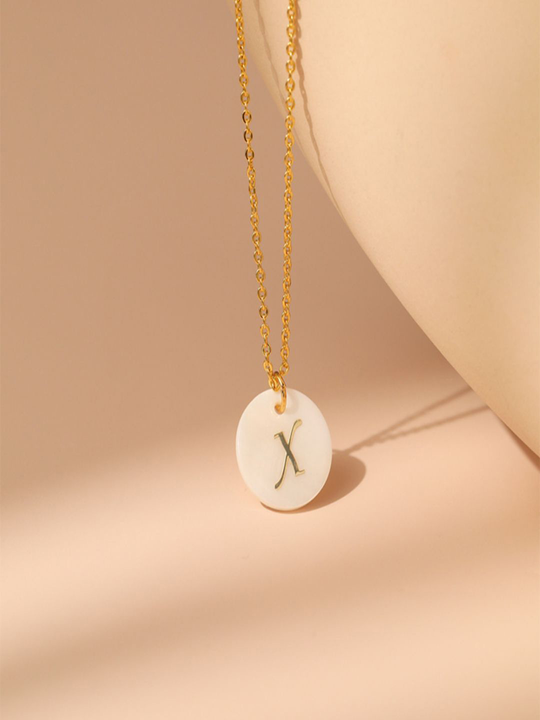 AQUASTREET 18K Gold-Plated Waterproof Antitarnish Letter X Initial Pendant Necklace