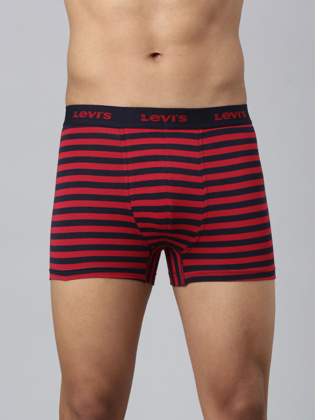 Levis Men Stripe Print Cotton Shorter Length Trunk