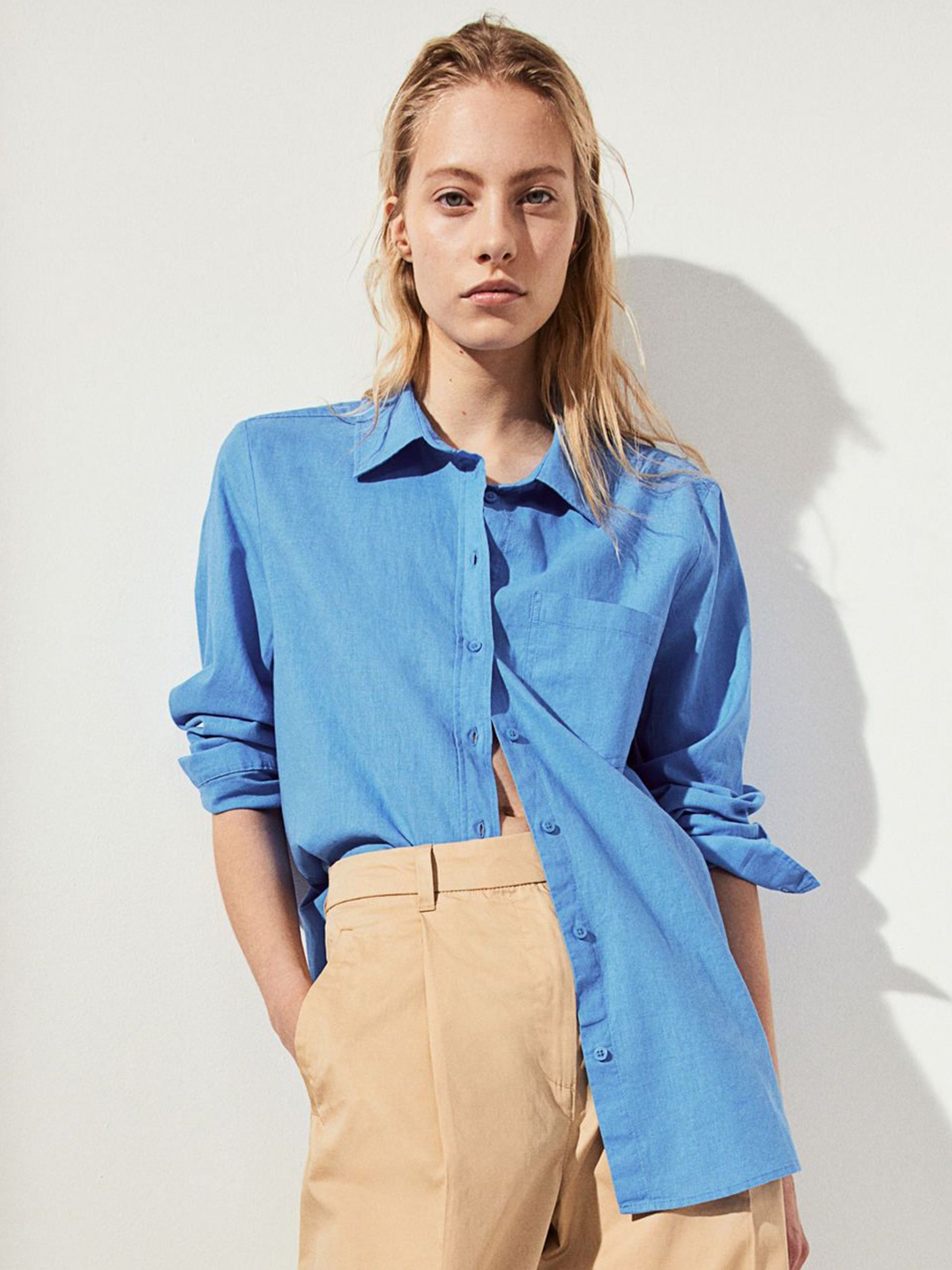 H&M Linen Blend Shirts - Shirts for Women 30144731 | Myntra