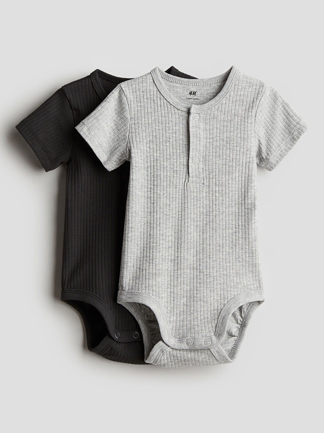 H&M Infant Boys Pack Of 2 Henley Bodysuits