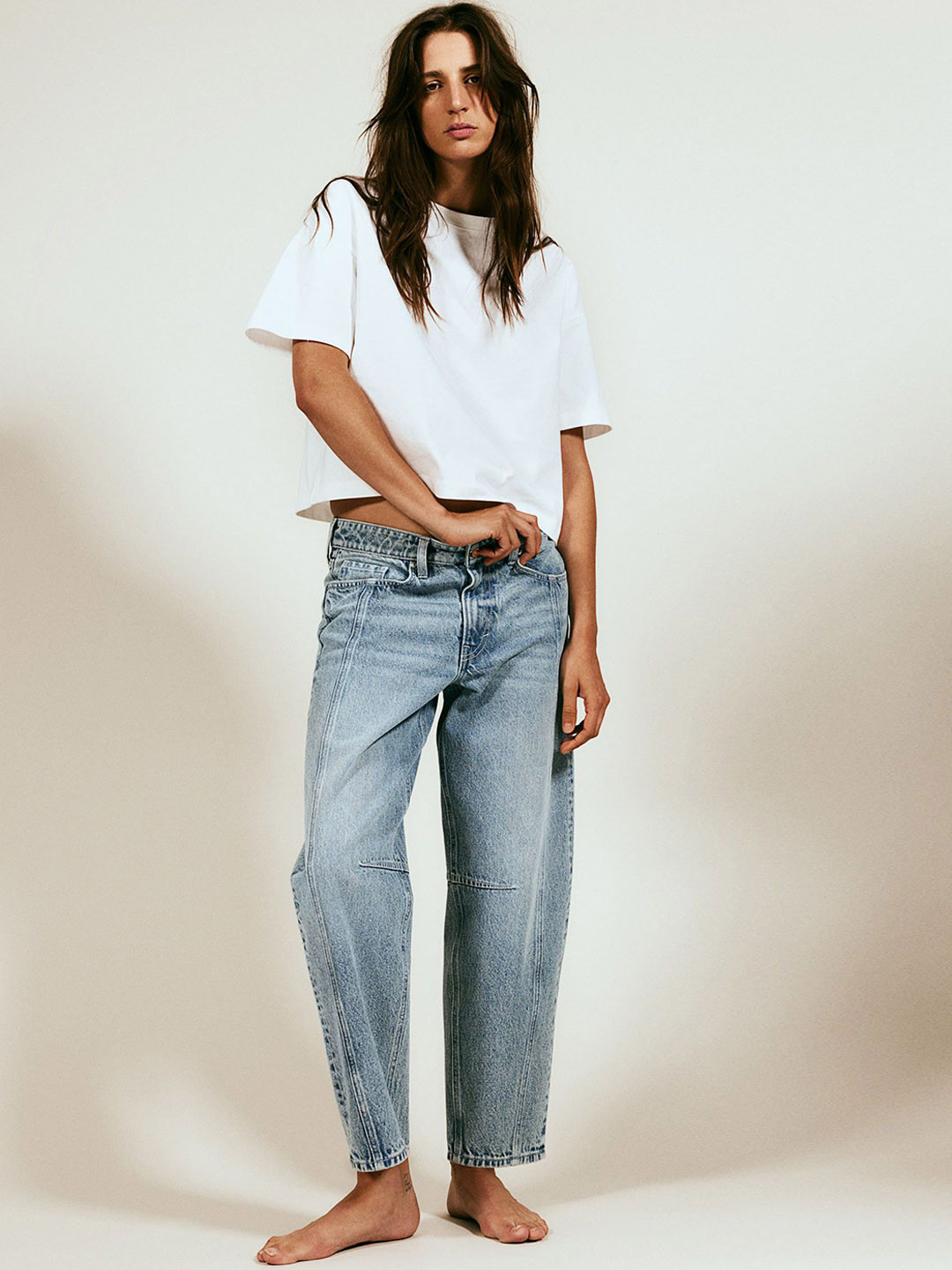 H&M Super Barrel Mid-Rise Regular Jeans