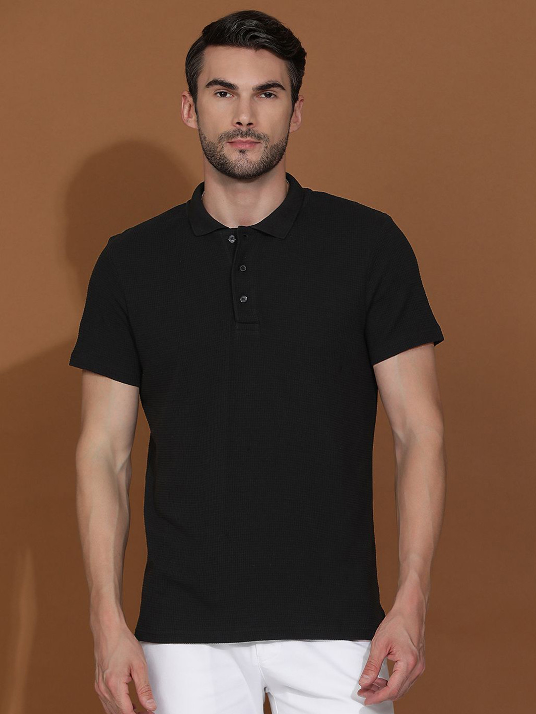 HOMEGROWN Men Henley Neck Pockets T-shirt