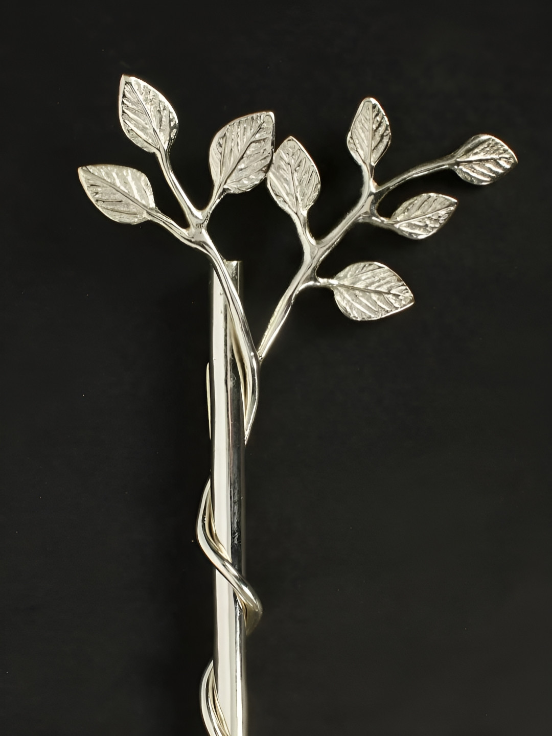 Exotic India Climbing Plant Brass Floral Glossy Hanging Hall Wall Hangings-8.1In