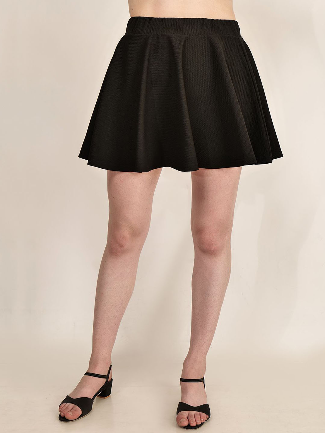 Frolic Rolic Solid Polyester Mini Skirt