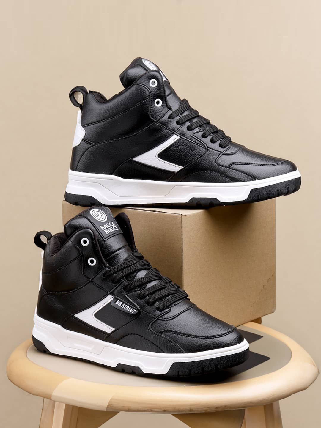 bacca bucci Men Colourblocked PU High-Top Fashion