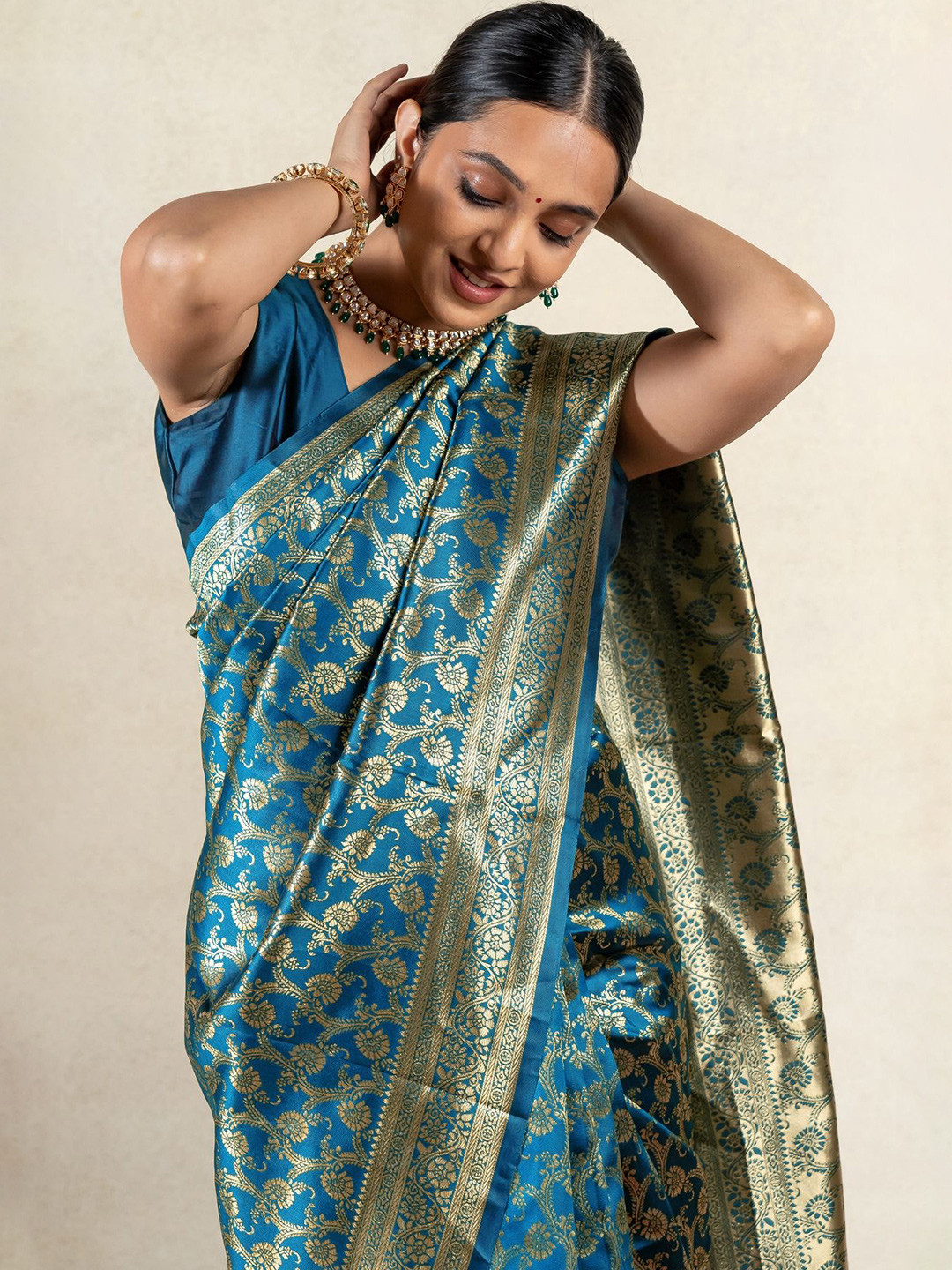 Subham Woven Design Ethnic Motifs Zari Saree