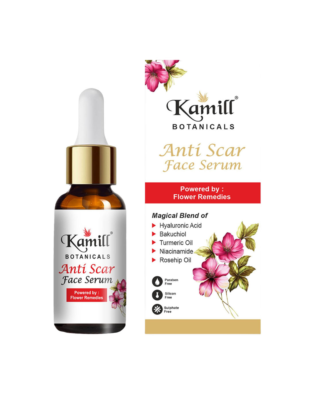 KAMILL Anti Scar Serum Powered by Flower Remedies - 20ml
