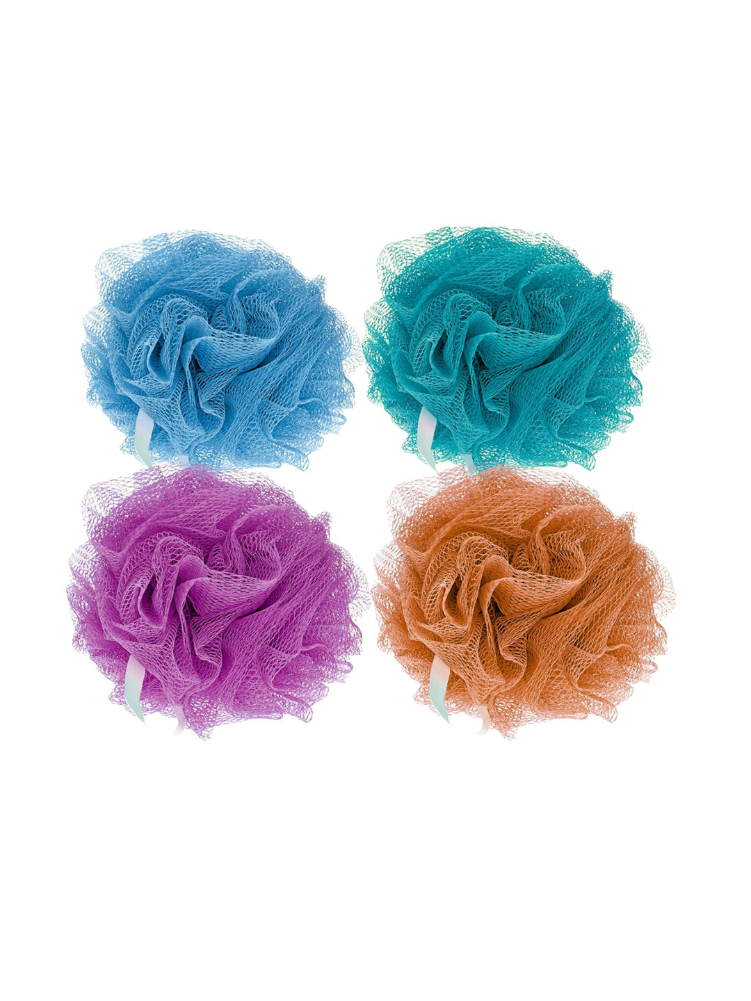 CareDone Set Of 4 Large Bath Loofah Sponge Scrubber Exfoliator For High Lather Cleansing
