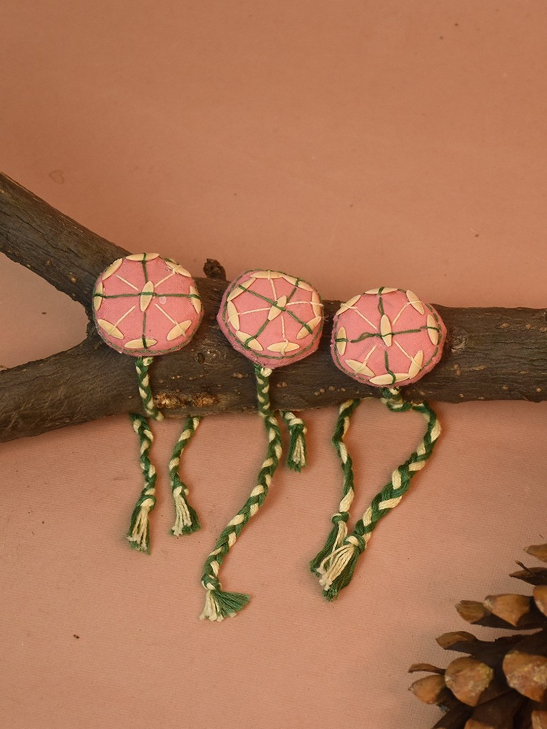 Indigifts Set Of 3 Rakhi With Seed