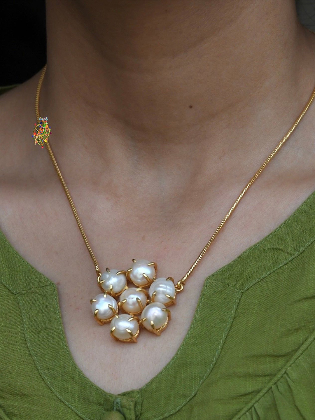 TOTAPARI Gold-Plated Pearl Blooms Jewellery Set