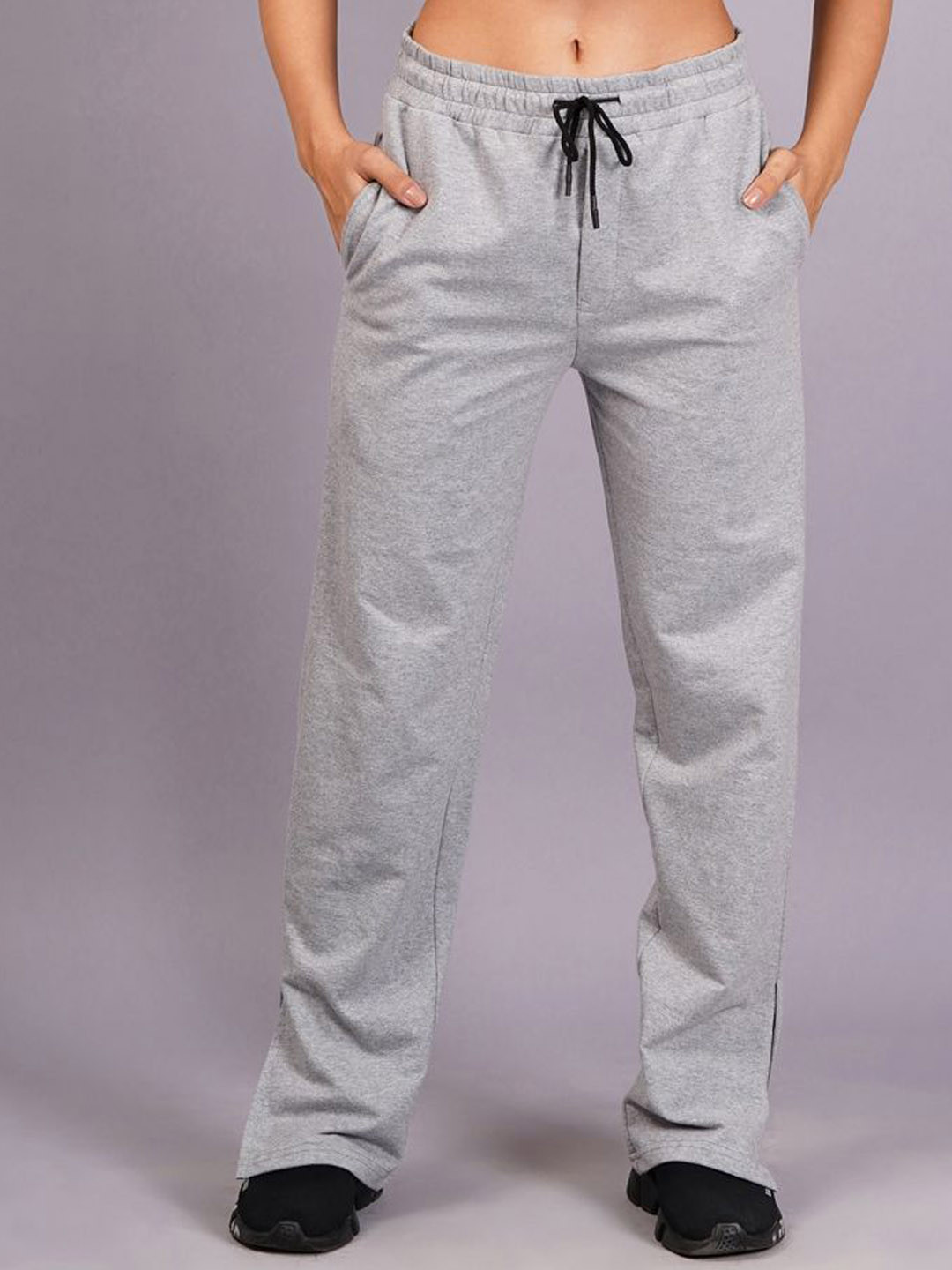 Aesthetic Bodies Round Neck Sleeveless Top With High-Rise Track pant