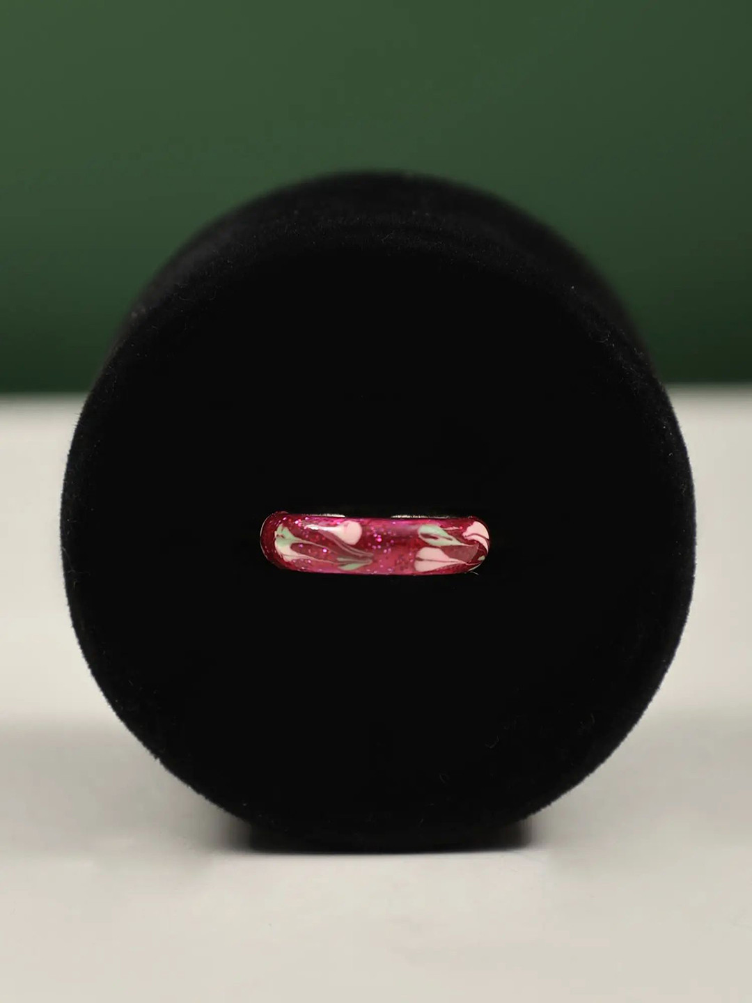 Exotic India Sterling Silver Flower Petals Design Ring