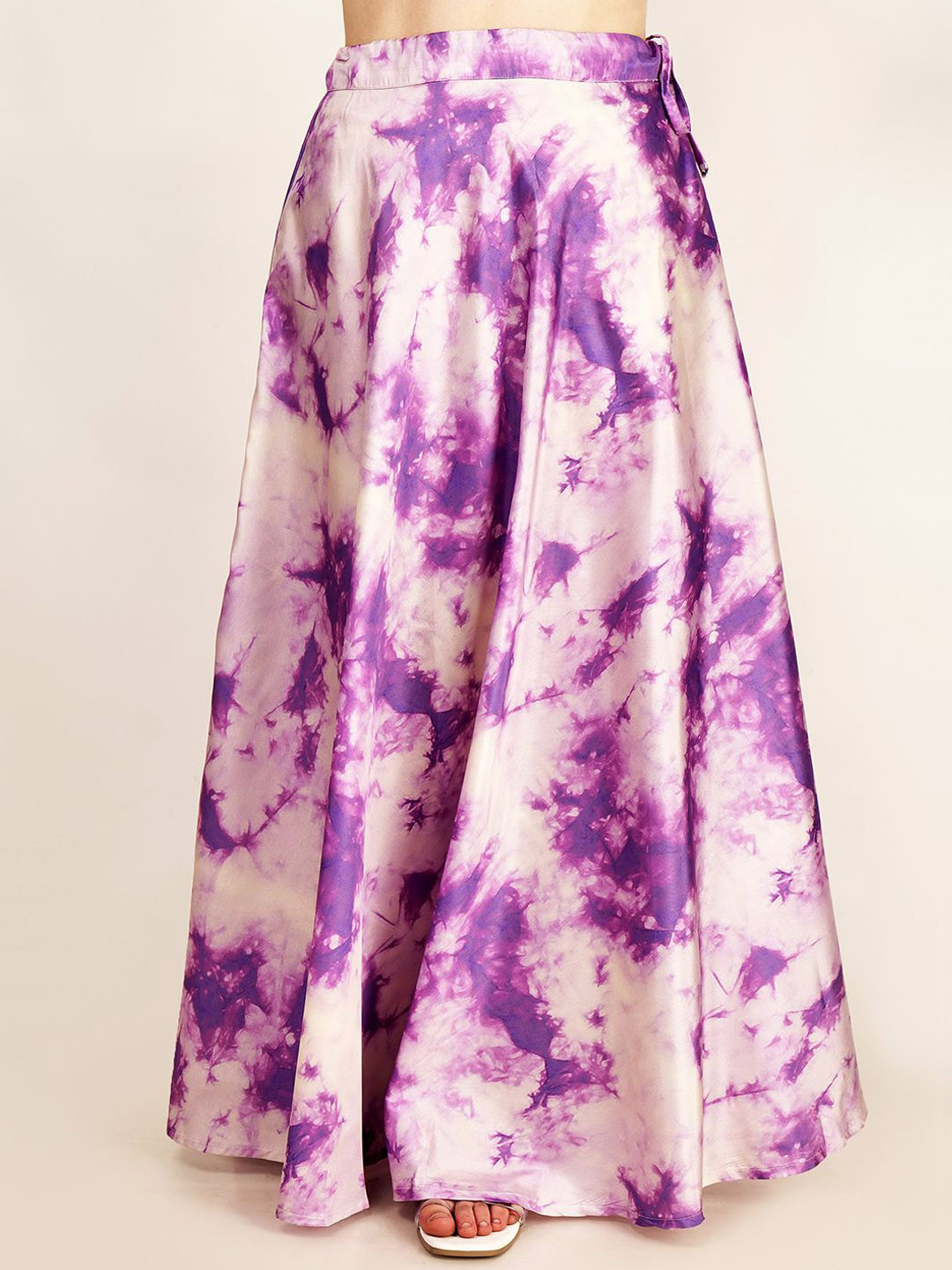 Frolic Rolic Tye Dye Print Silk Maxi Skirt