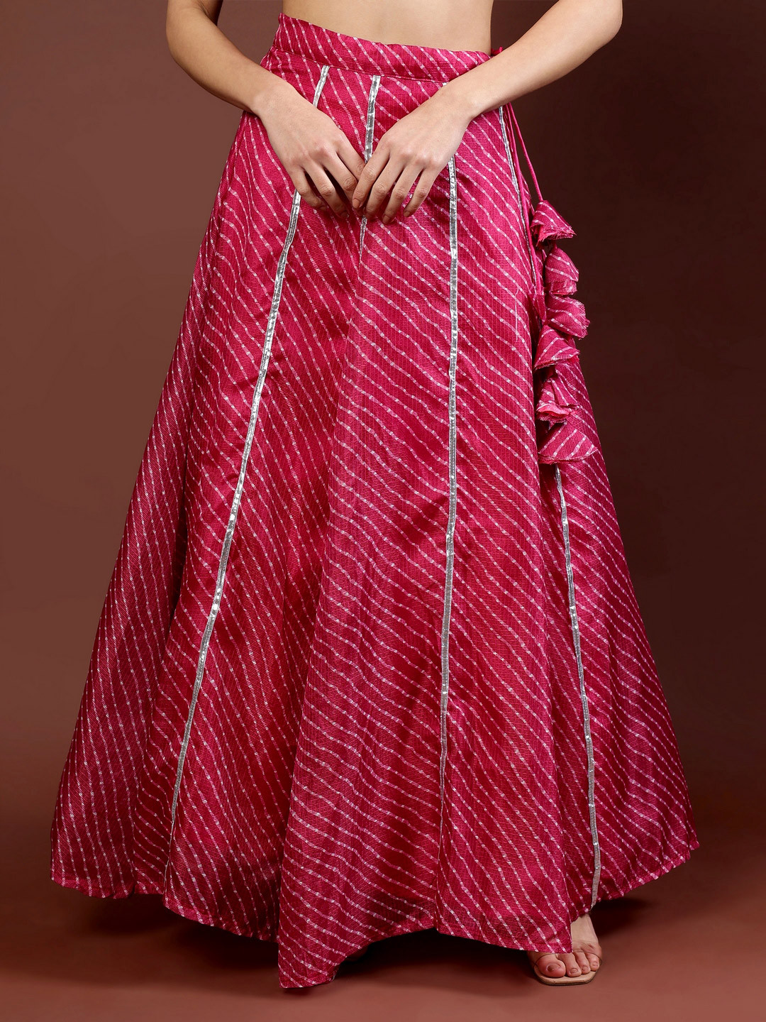 Frolic Rolic Lehriya Print Cotton Maxi Skirt