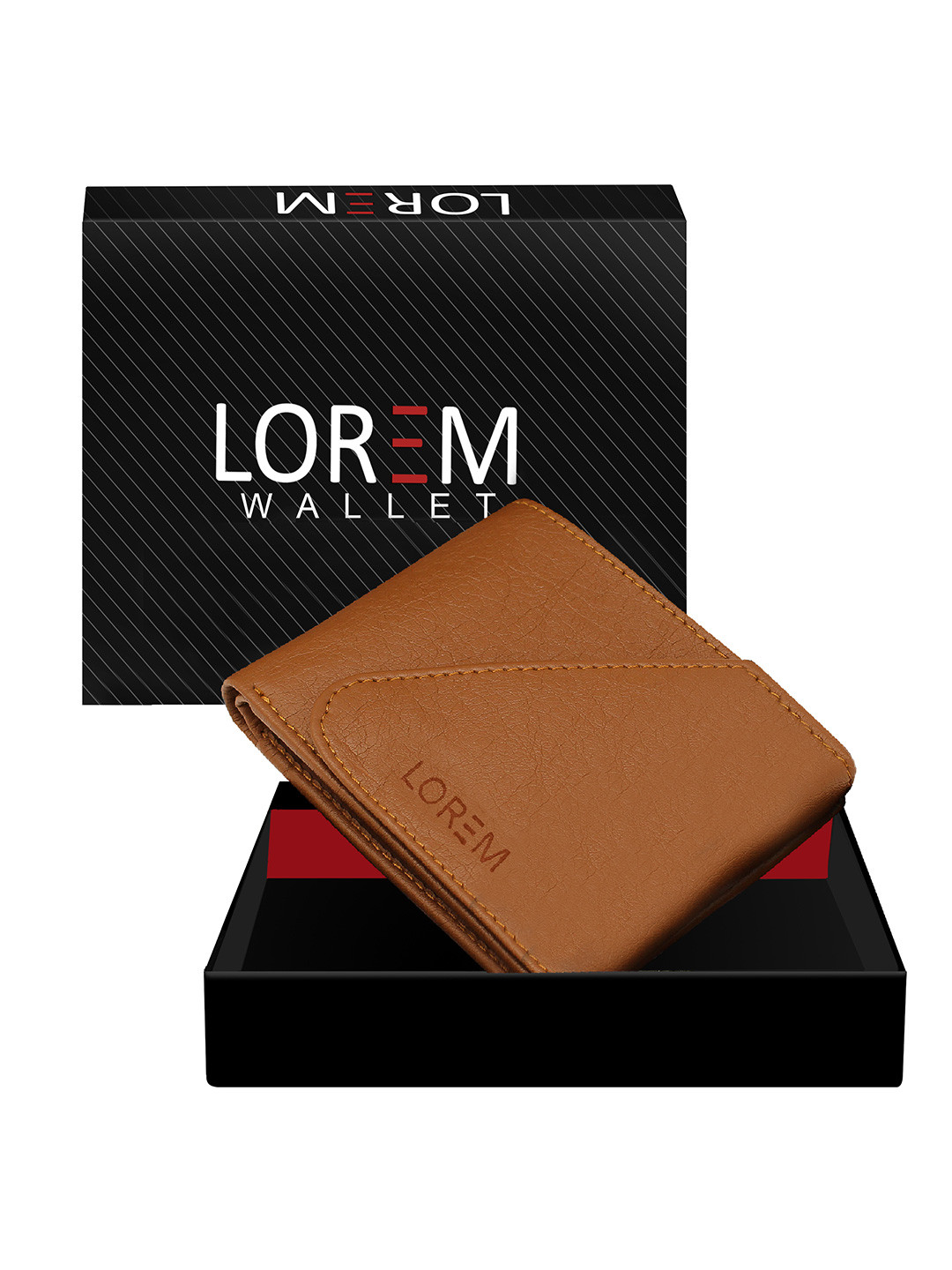 LOREM Men Textured Two Fold Wallet