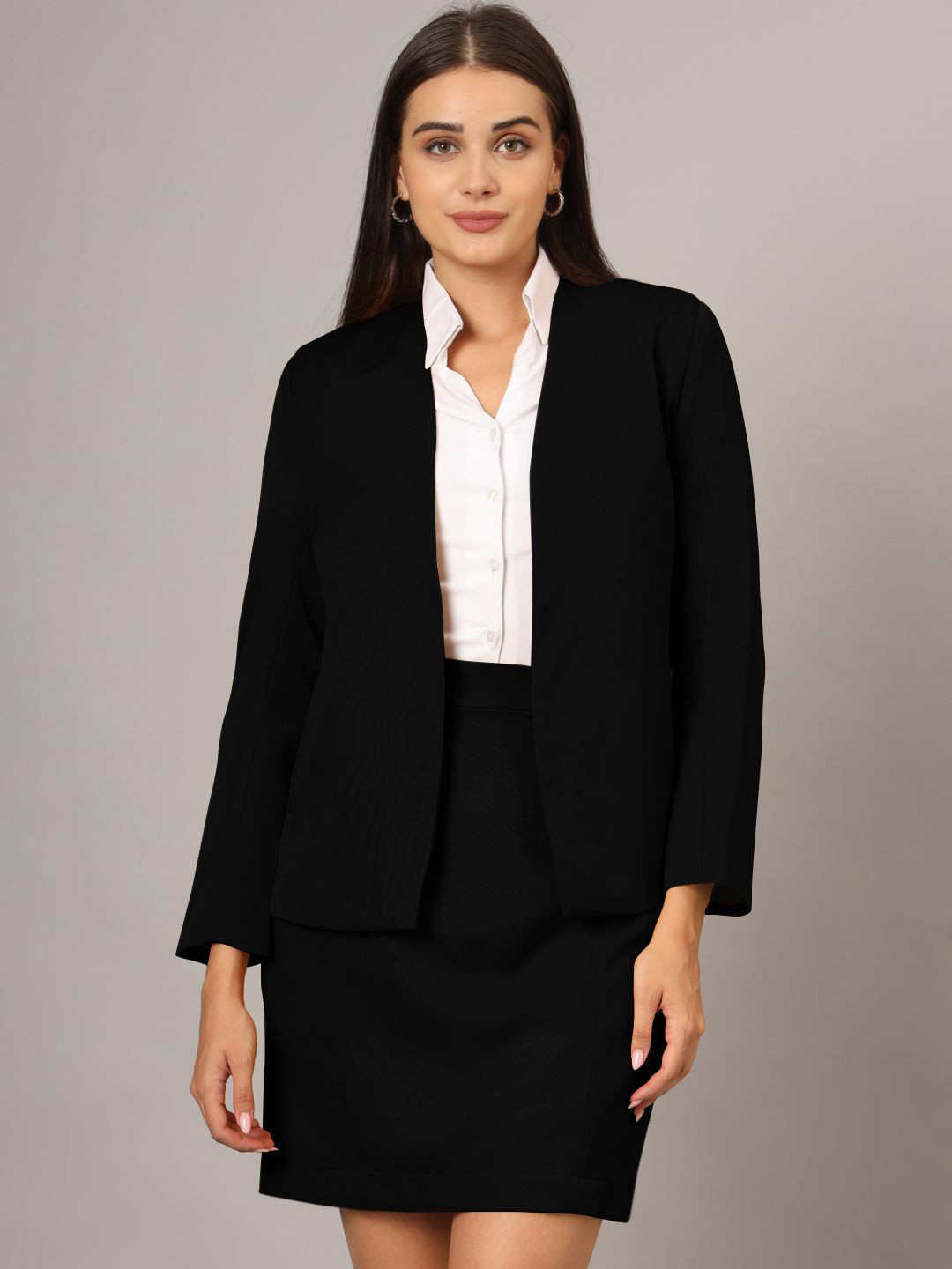 BRINNS Open Front Blazer & Skirt Suit