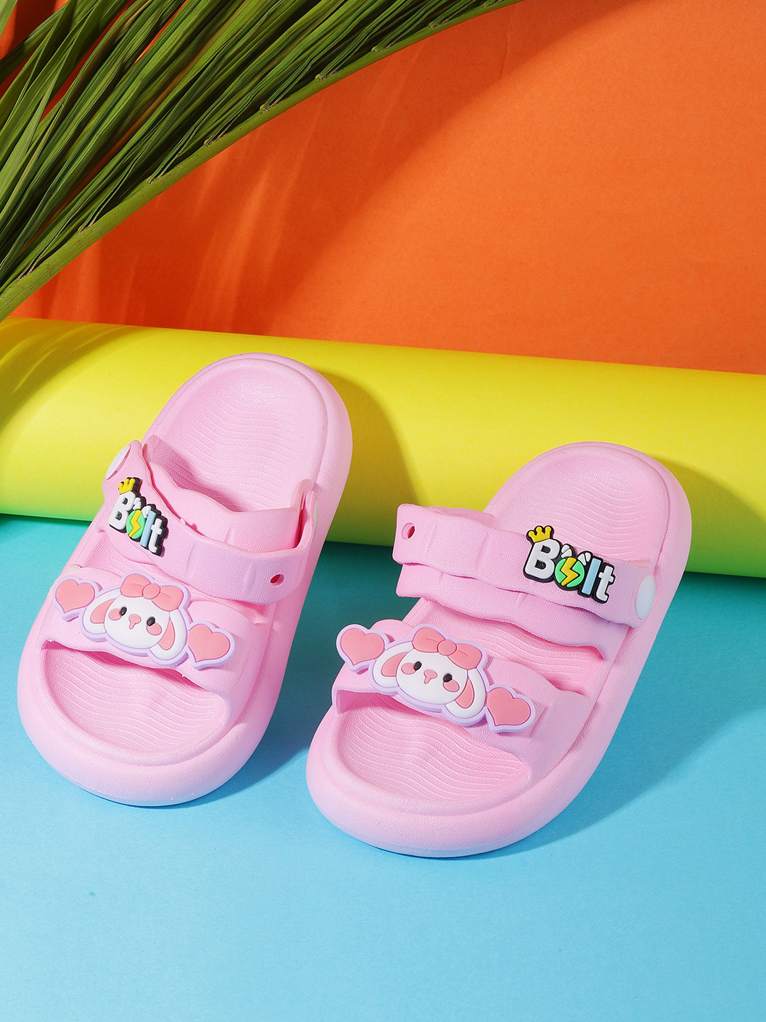 PASSION PETALS Girls Open Toe Back Strap Thong Flip-Flops