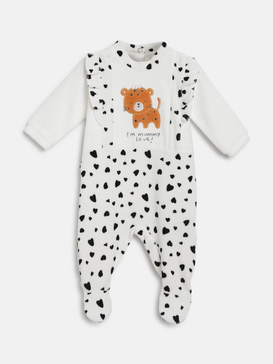 Chicco Girls Printed   Nappy Opening Sleepsuit