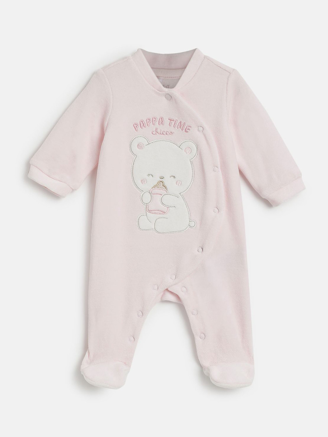 Chicco Unisex Kids Applique Front Opening Embroidered Sleepsuit