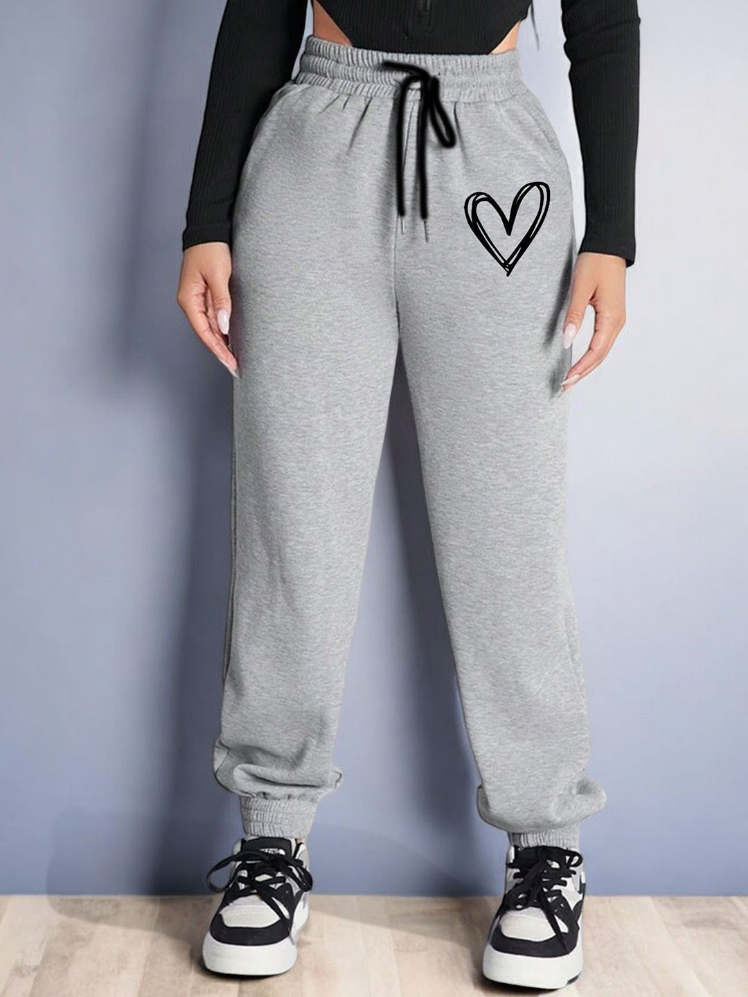TABADTOD Women Mid-Rise Relaxed Loose Fit Joggers Trousers