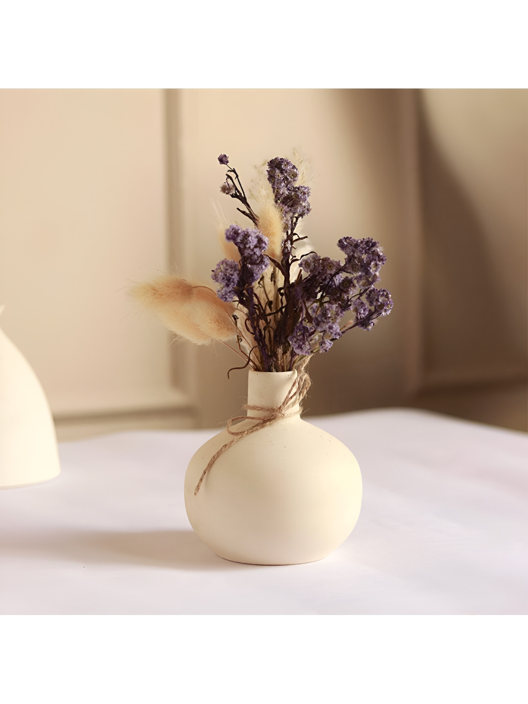 ArteCasa White Ceramic Flower Vase