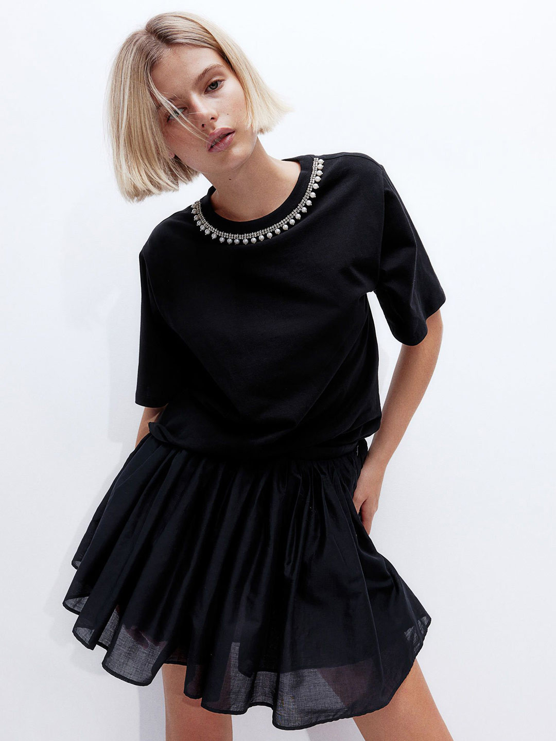 H&M Women Embellished T-Shirt