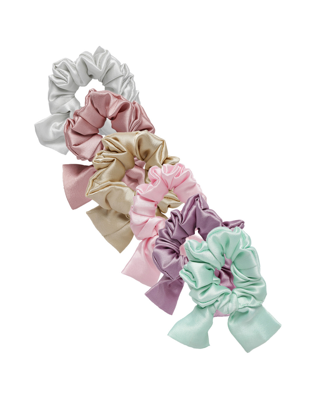LAIDA Women Set of 6 Assorted Bow Tie Scrunchies