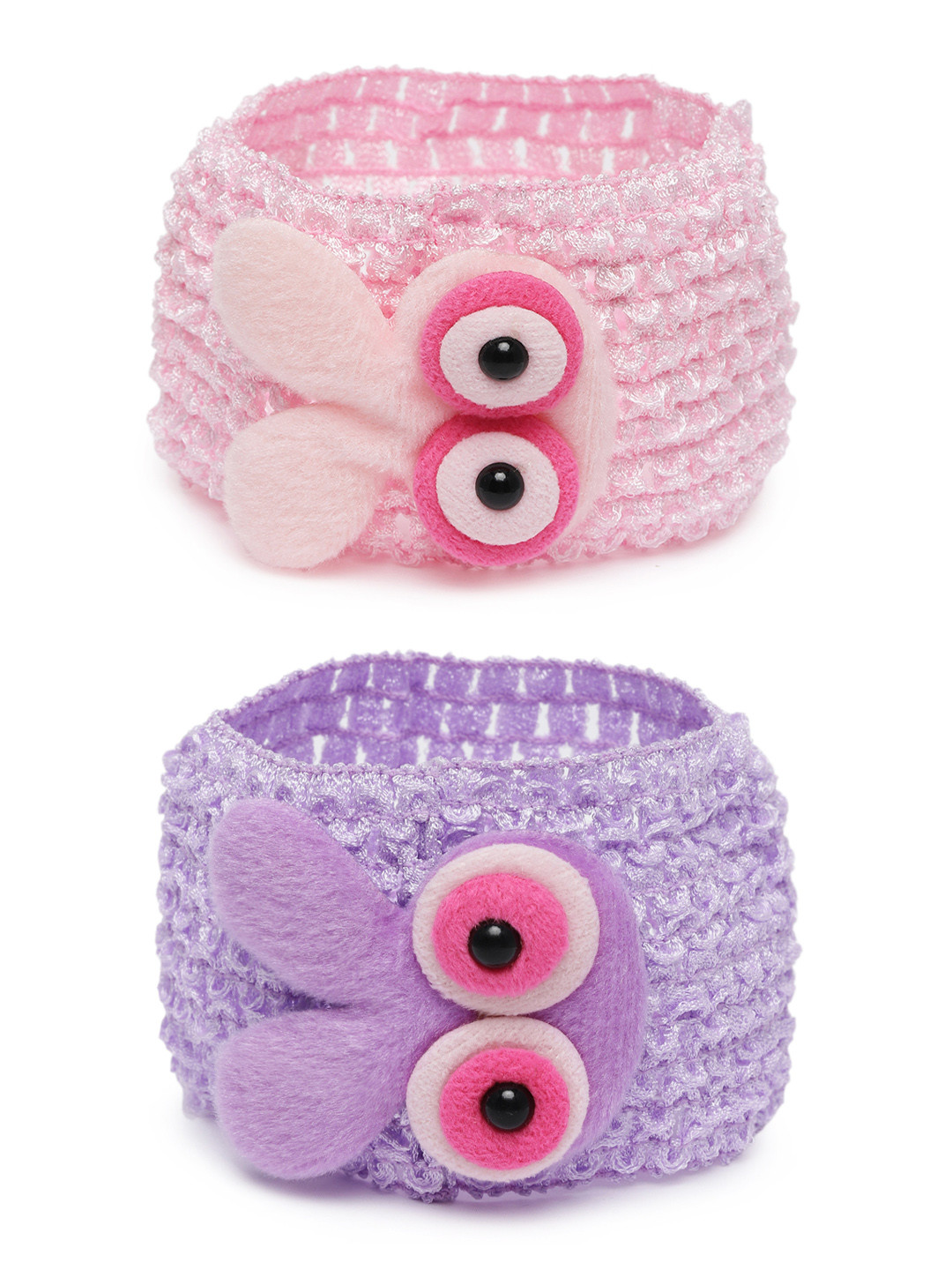 LAIDA Girls Assorted Set of 2 Stretchable Rabbit Hairbands