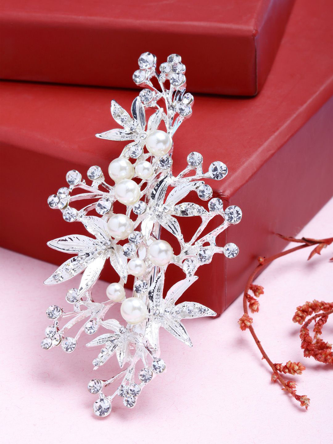 VOGUE HAIR ACCESSORIES Women Beaded Alligator Hair Clip