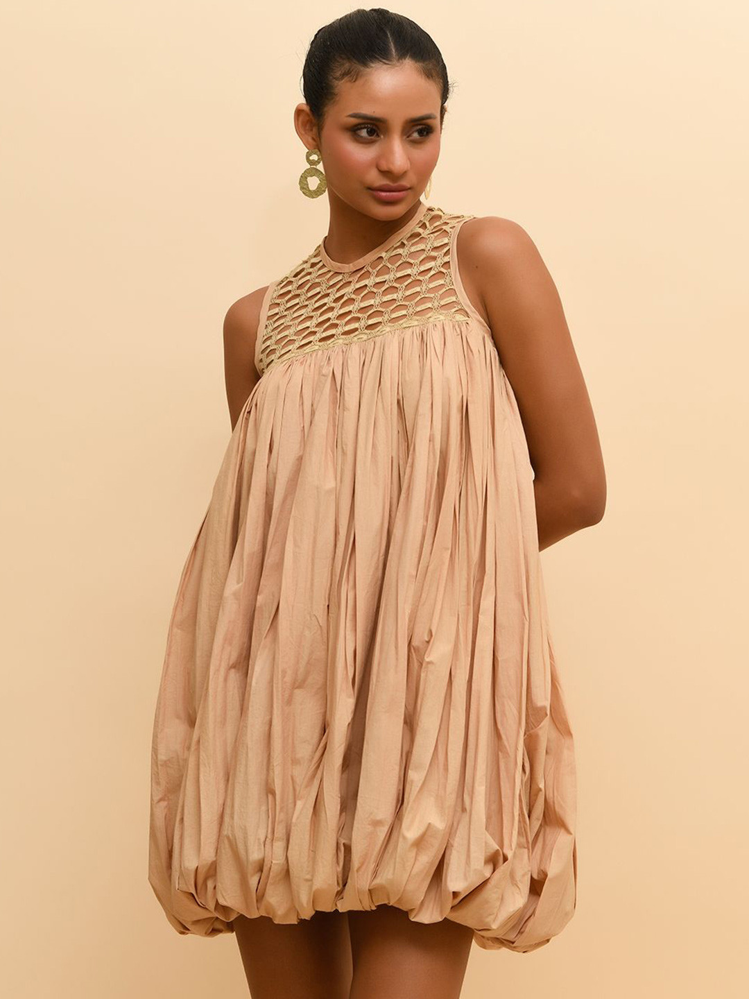 R.Y by Rishi and Vibhuti Pleated Balloon Dress