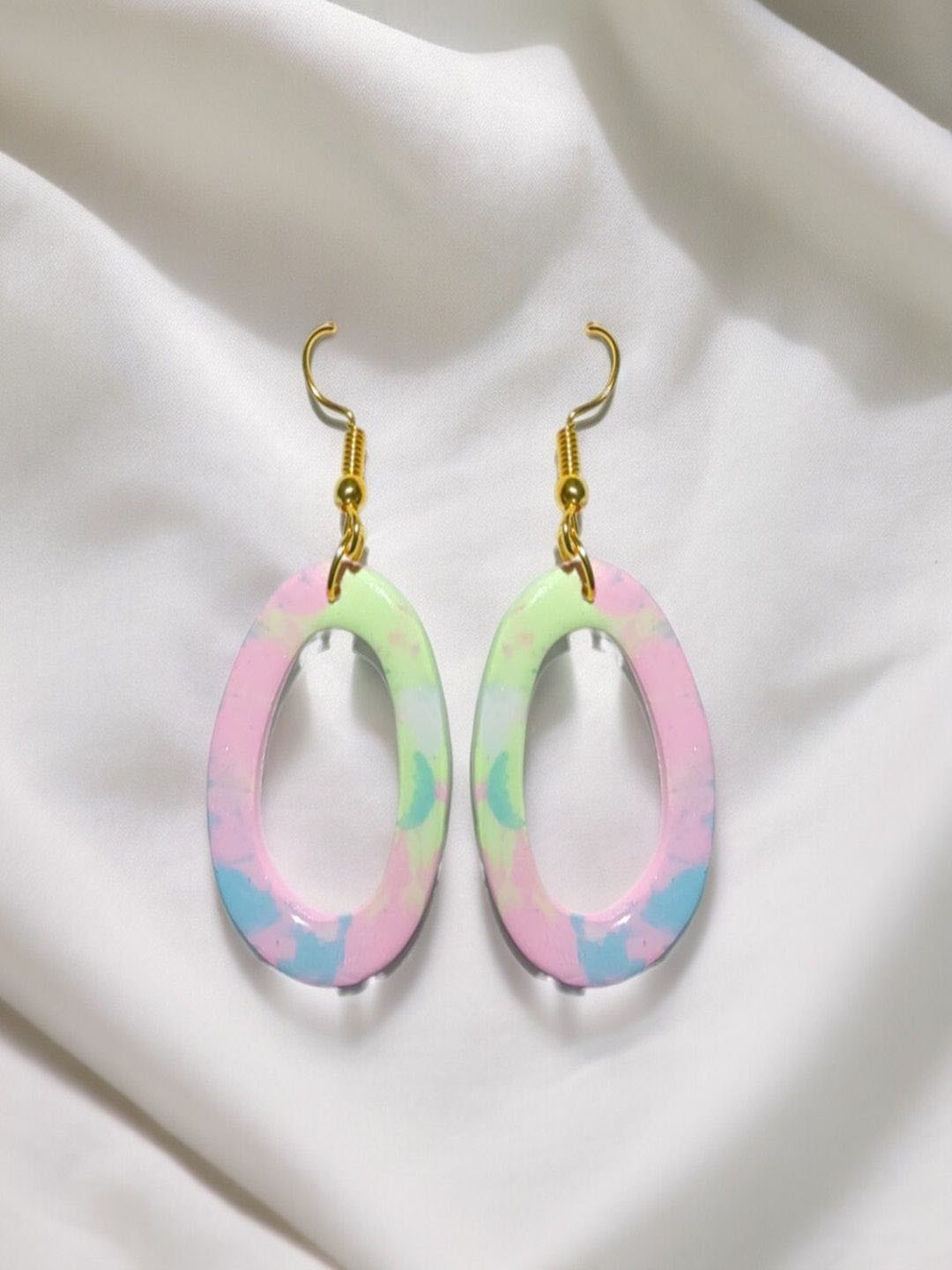 AccessHer Oval Ceramic Drop Earrings