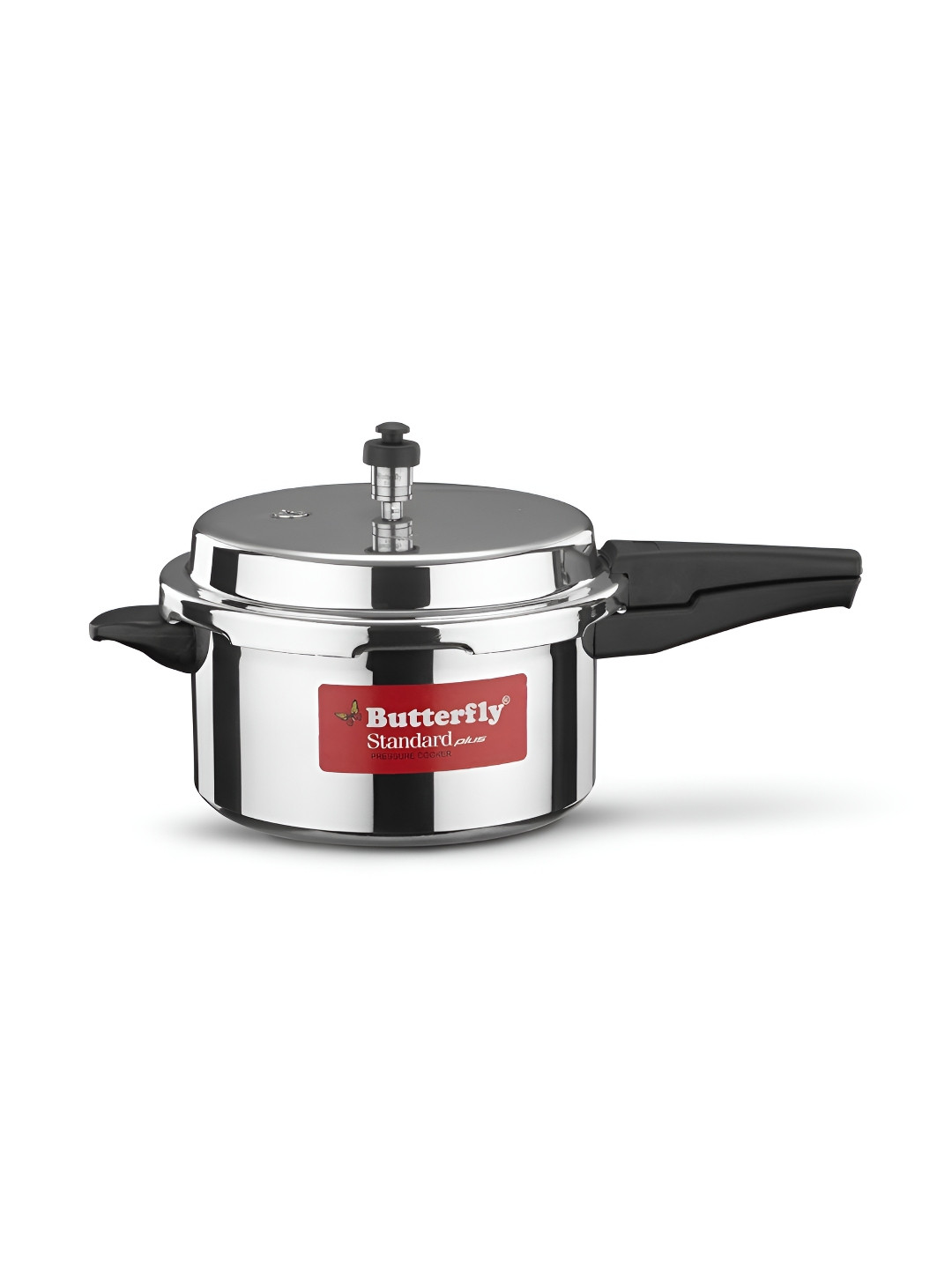 butterfly Standard Plus Silver Toned Induction Base Aluminium Pressure Cooker 5 L